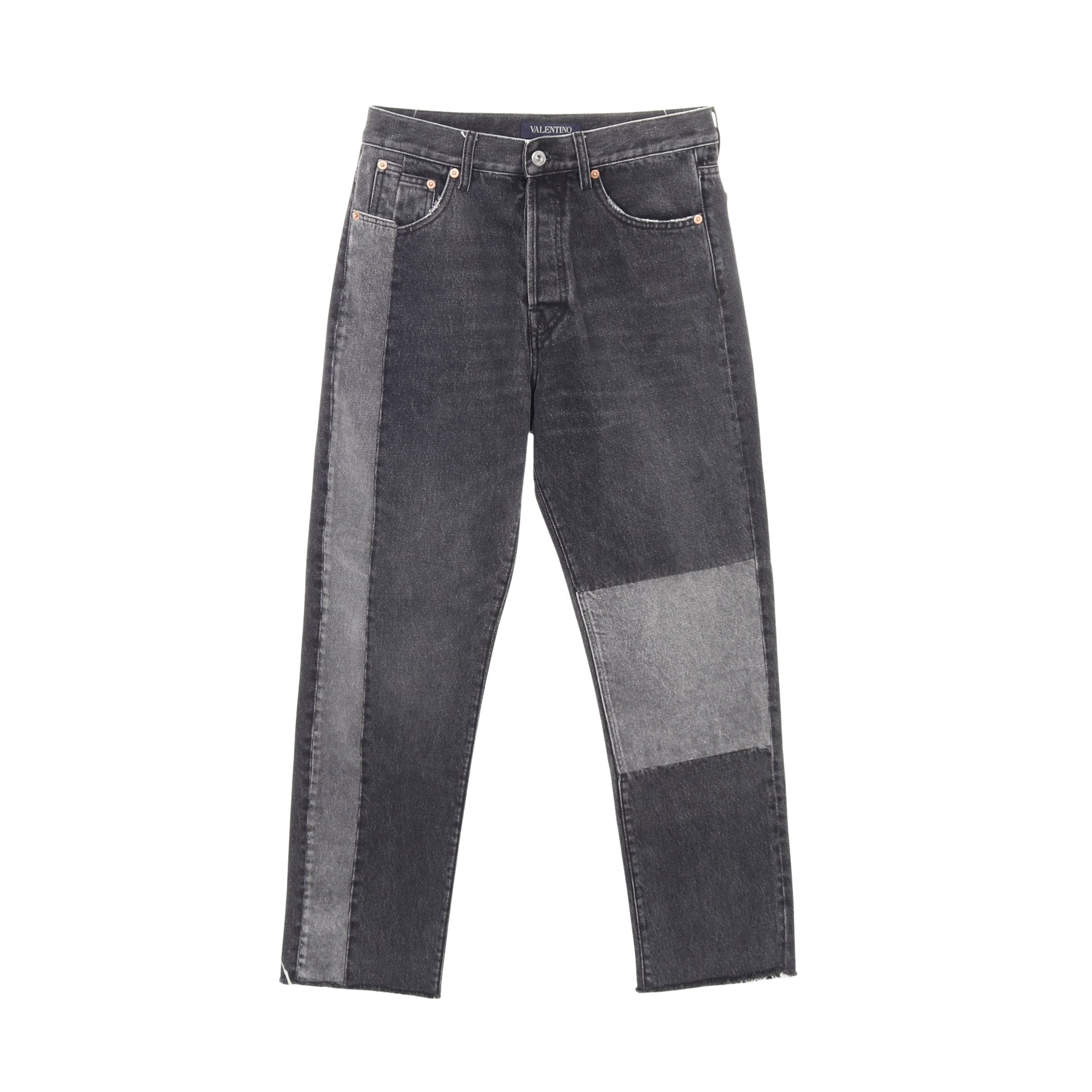 VALENTINO ヴァレンティノ カットオフ デニムパンツ USED加工