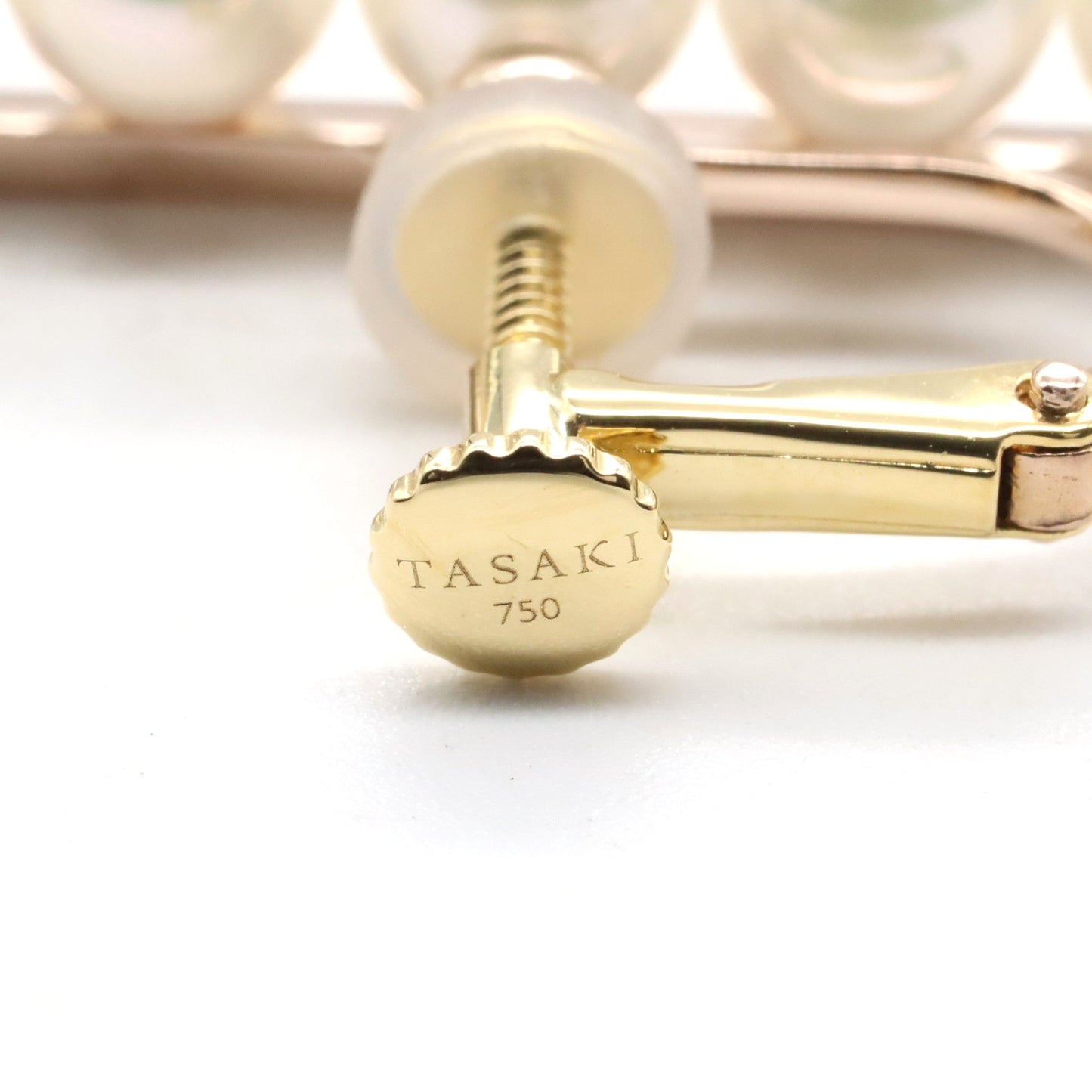 バランスイヤリング イヤリング K18（イエローゴールド） K18PG（ピンクゴールド） パール ホワイト タサキ アクセサリー TASAKI