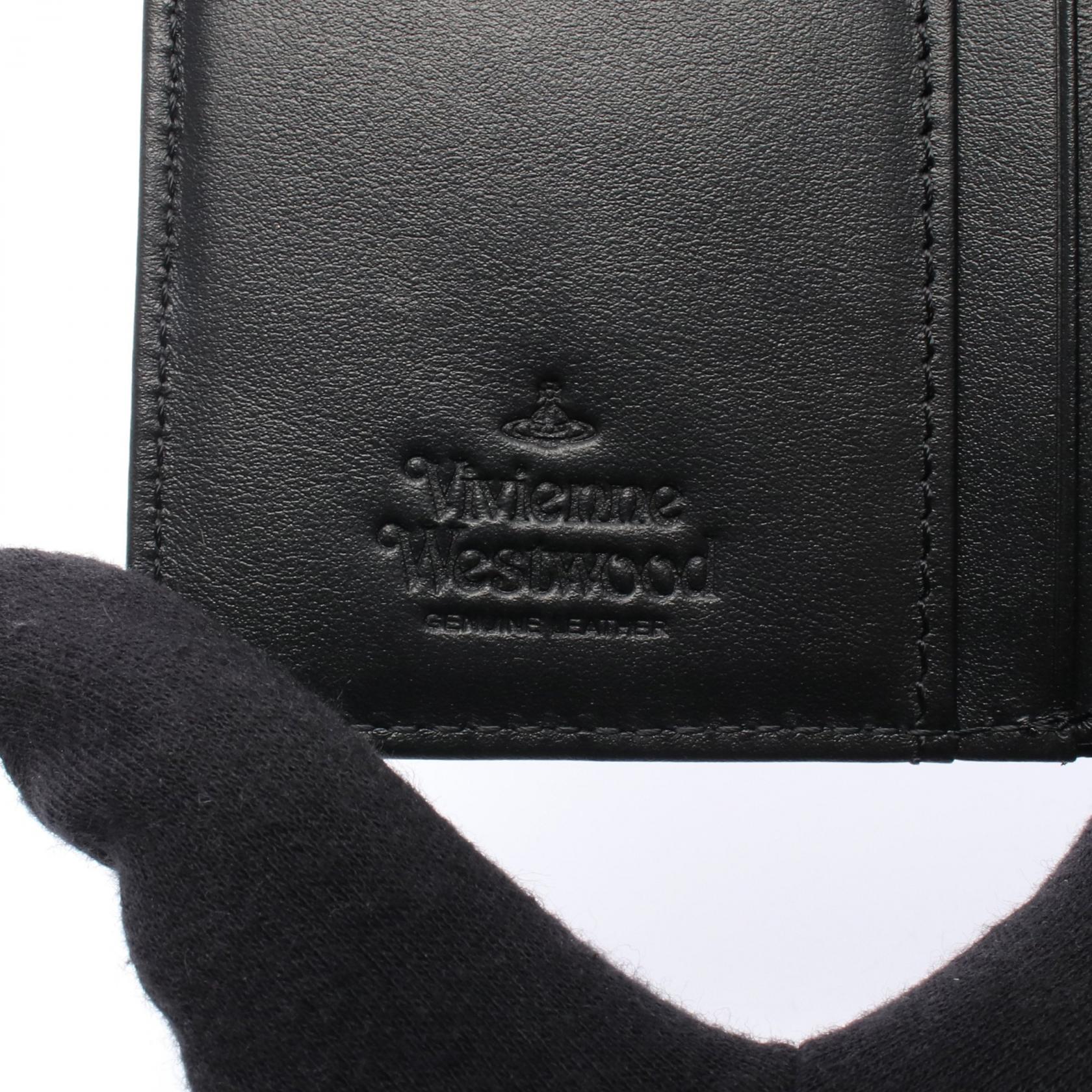 ZIP CARD WALLET オーブ 二つ折り財布 サフィアーノレザー ブラック