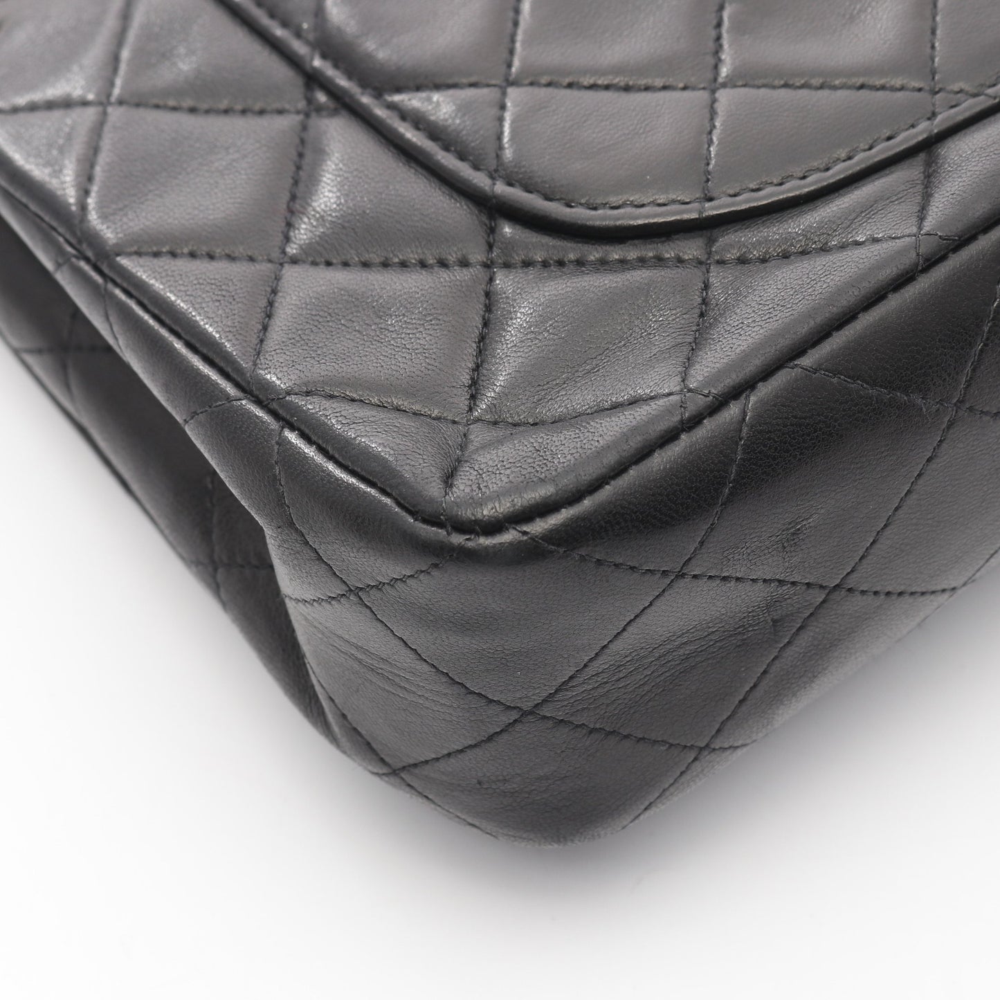 マトラッセ Wフラップ Wチェーンショルダーバッグ ラムスキン ブラック ゴールド金具 シャネル バッグ CHANEL