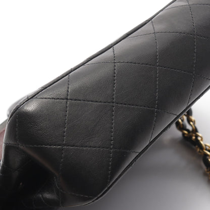 マトラッセ Wフラップ Wチェーンショルダーバッグ ラムスキン ブラック ゴールド金具 シャネル バッグ CHANEL