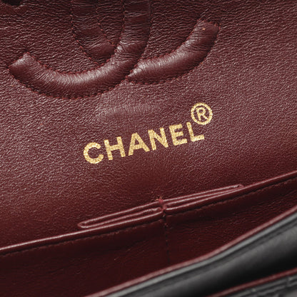 マトラッセ Wフラップ Wチェーンショルダーバッグ ラムスキン ブラック ゴールド金具 シャネル バッグ CHANEL