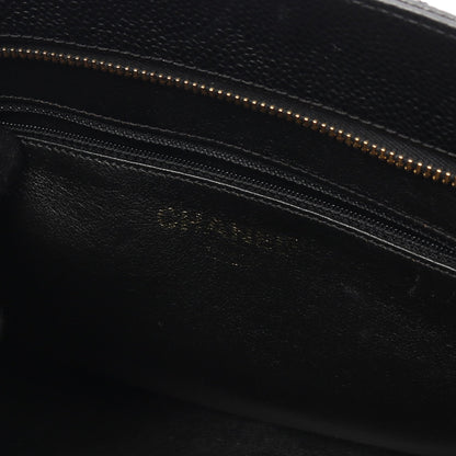 復刻トート ハンドバッグ トートバッグ キャビアスキン ブラック ゴールド金具 シャネル バッグ CHANEL