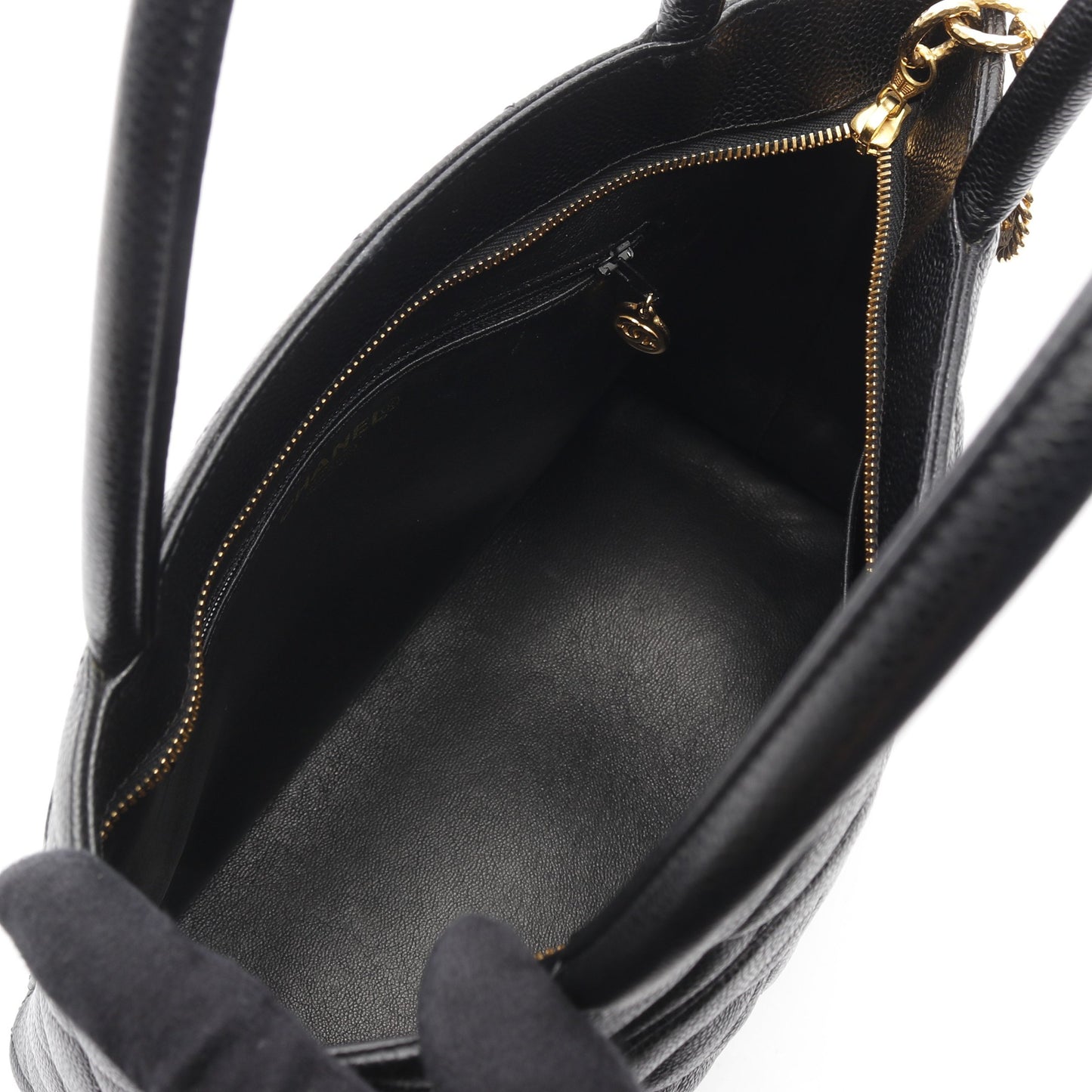 復刻トート ハンドバッグ トートバッグ キャビアスキン ブラック ゴールド金具 シャネル バッグ CHANEL