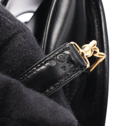 ショルダーバッグ ボックスカーフ ブラック ゴールド金具 ヴィンテージ ○R刻印 エルメス バッグ HERMES