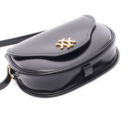 ショルダーバッグ ボックスカーフ ブラック ゴールド金具 ヴィンテージ ○R刻印 エルメス バッグ HERMES