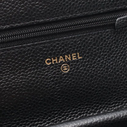 マトラッセ チェーンウォレット キャビアスキン ブラック ゴールド金具 シャネル バッグ CHANEL