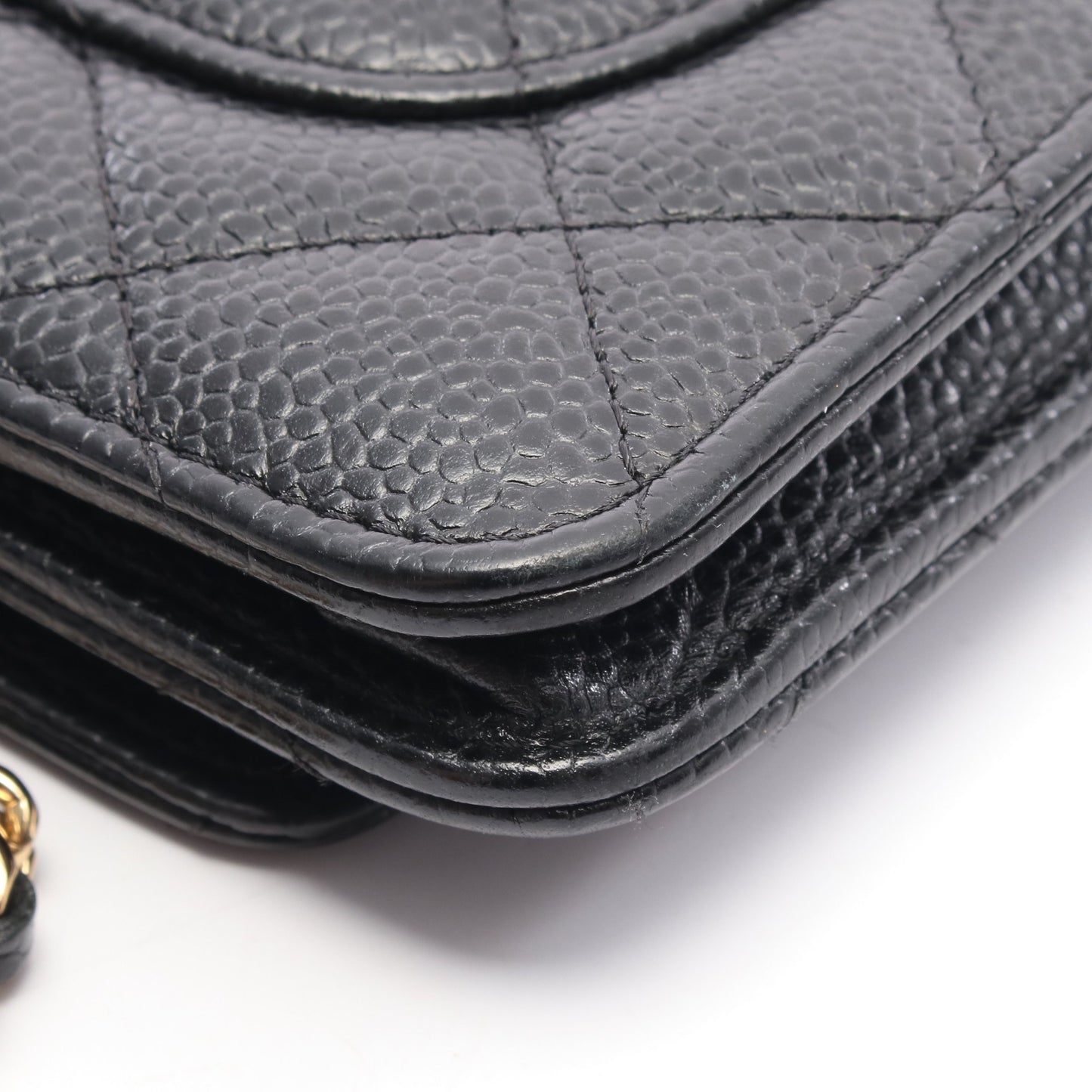 マトラッセ チェーンウォレット キャビアスキン ブラック ゴールド金具 シャネル バッグ CHANEL