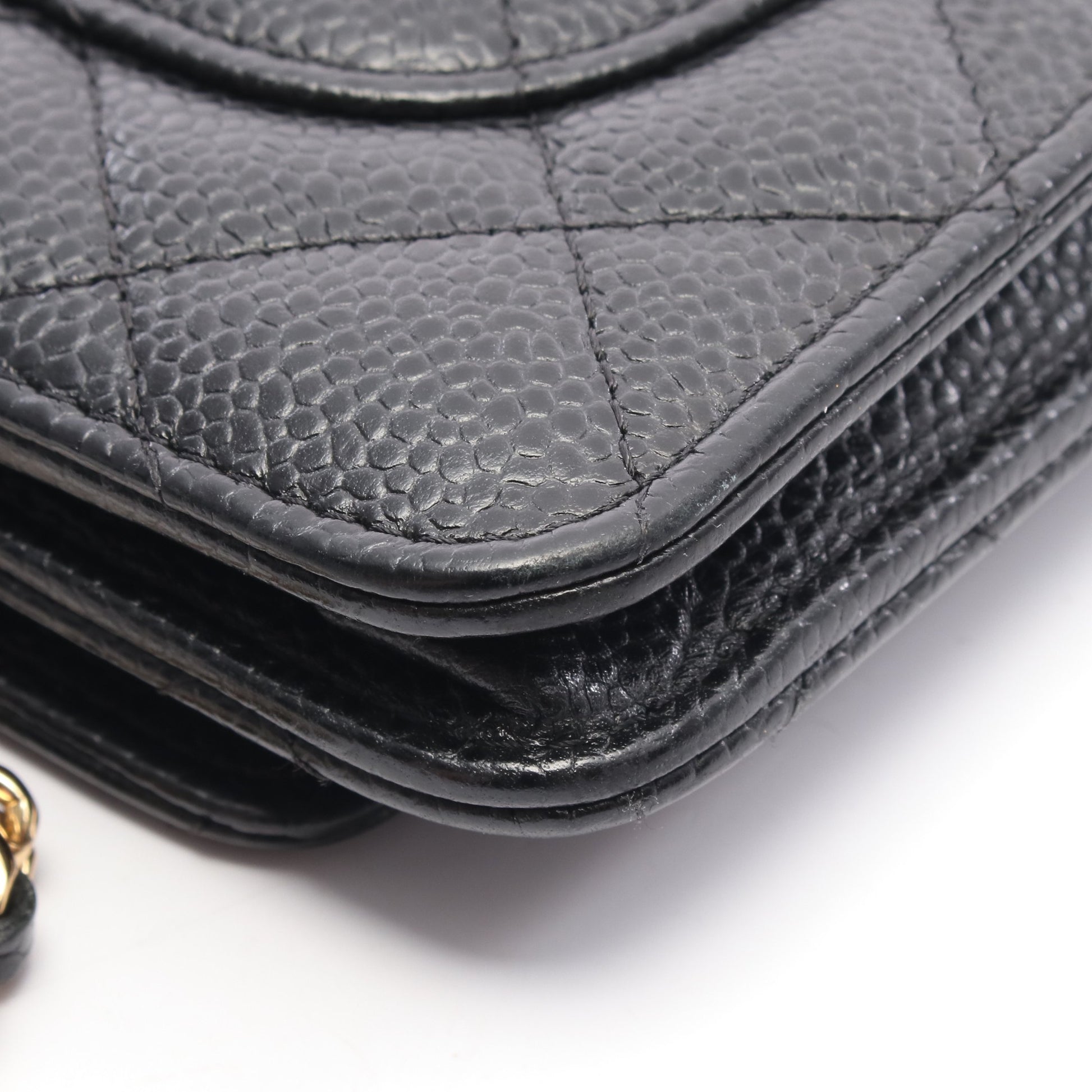 マトラッセ チェーンウォレット キャビアスキン ブラック ゴールド金具 シャネル バッグ CHANEL