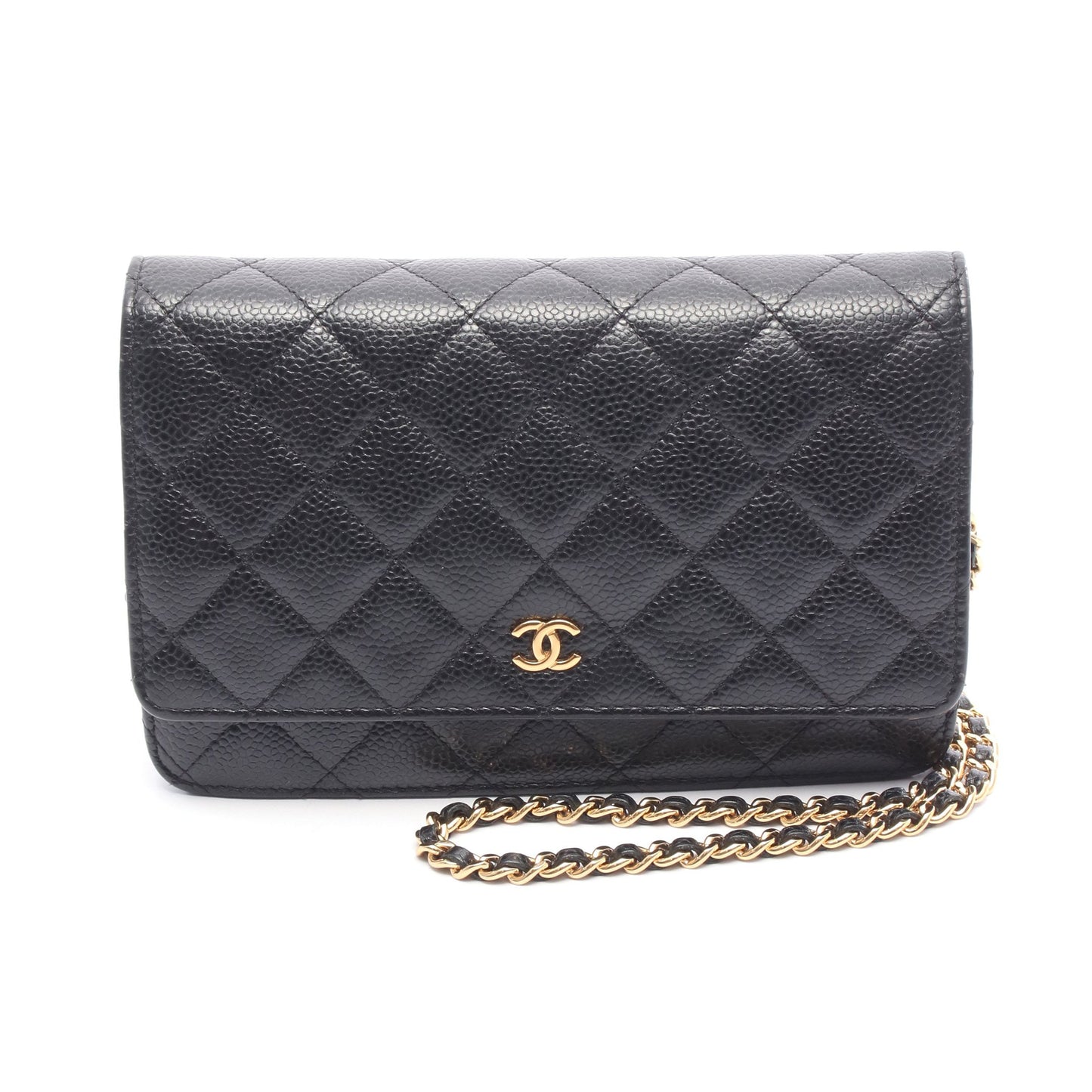 マトラッセ チェーンウォレット キャビアスキン ブラック ゴールド金具 シャネル バッグ CHANEL