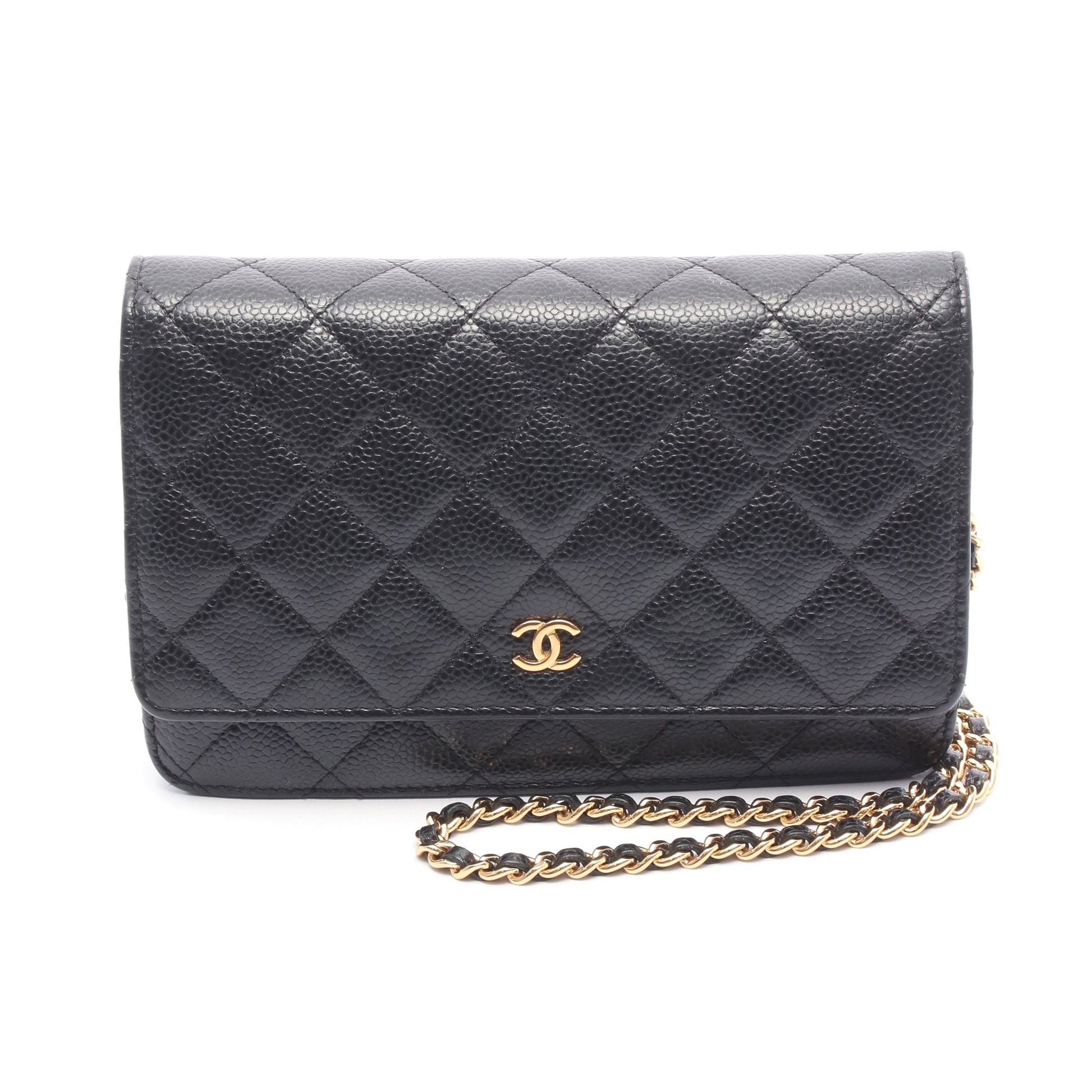 マトラッセ チェーンウォレット キャビアスキン ブラック ゴールド金具 シャネル バッグ CHANEL
