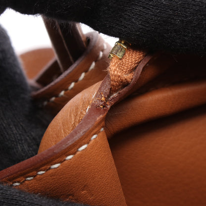 リンディ ミニ ゴールド ショルダーバッグ トリヨンクレマンス ブラウン ゴールド金具 K刻印 エルメス バッグ HERMES