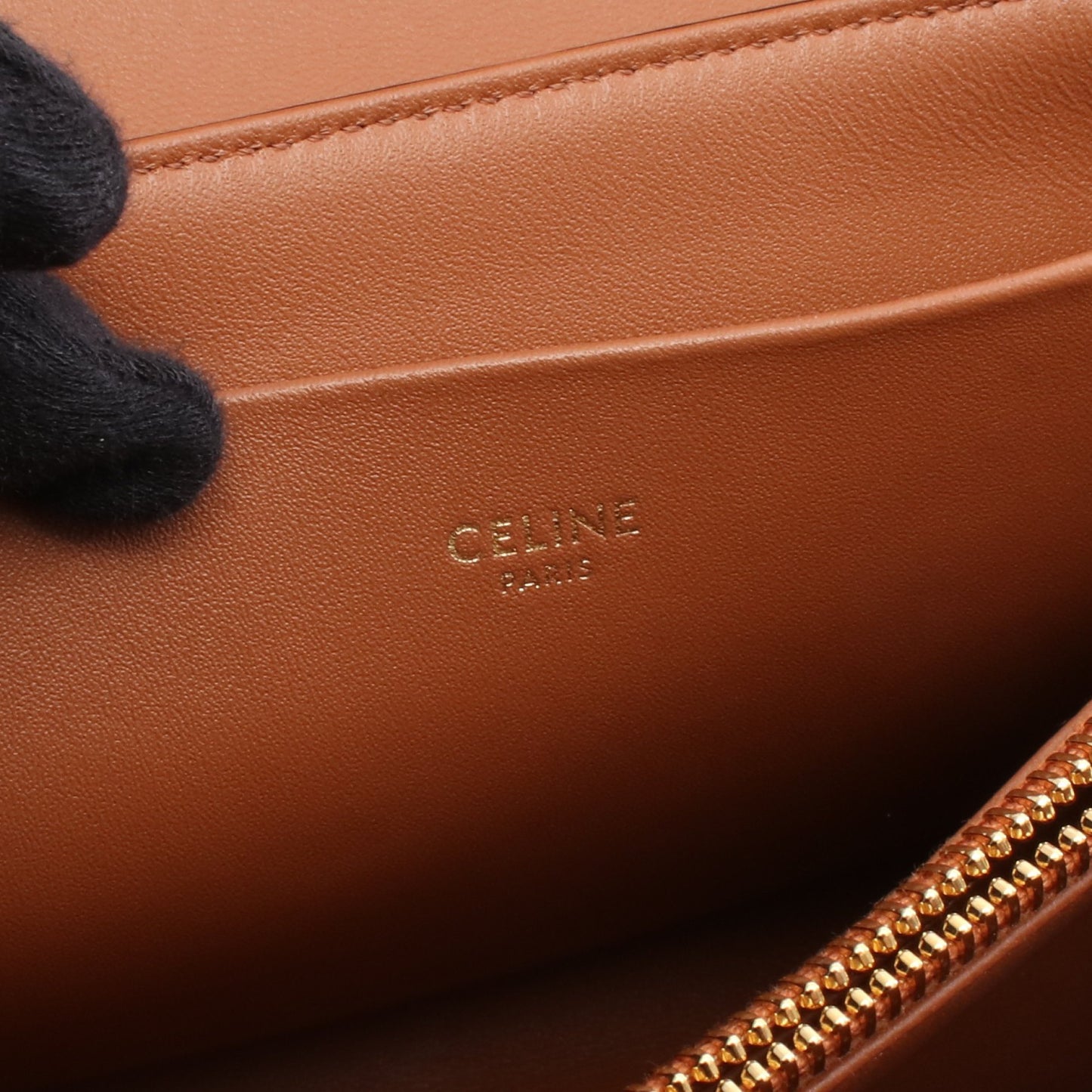 ヴィクトワール ミディアム トリオンフ Wチェーンショルダーバッグ PVC ダークブラウン ブラウン セリーヌ バッグ CELINE