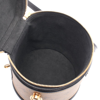 カンヌ モノグラムリバース ハンドバッグ バニティバッグ PVC レザー ブラウン ブラック 2WAY ルイヴィトン バッグ LOUIS VUITTON