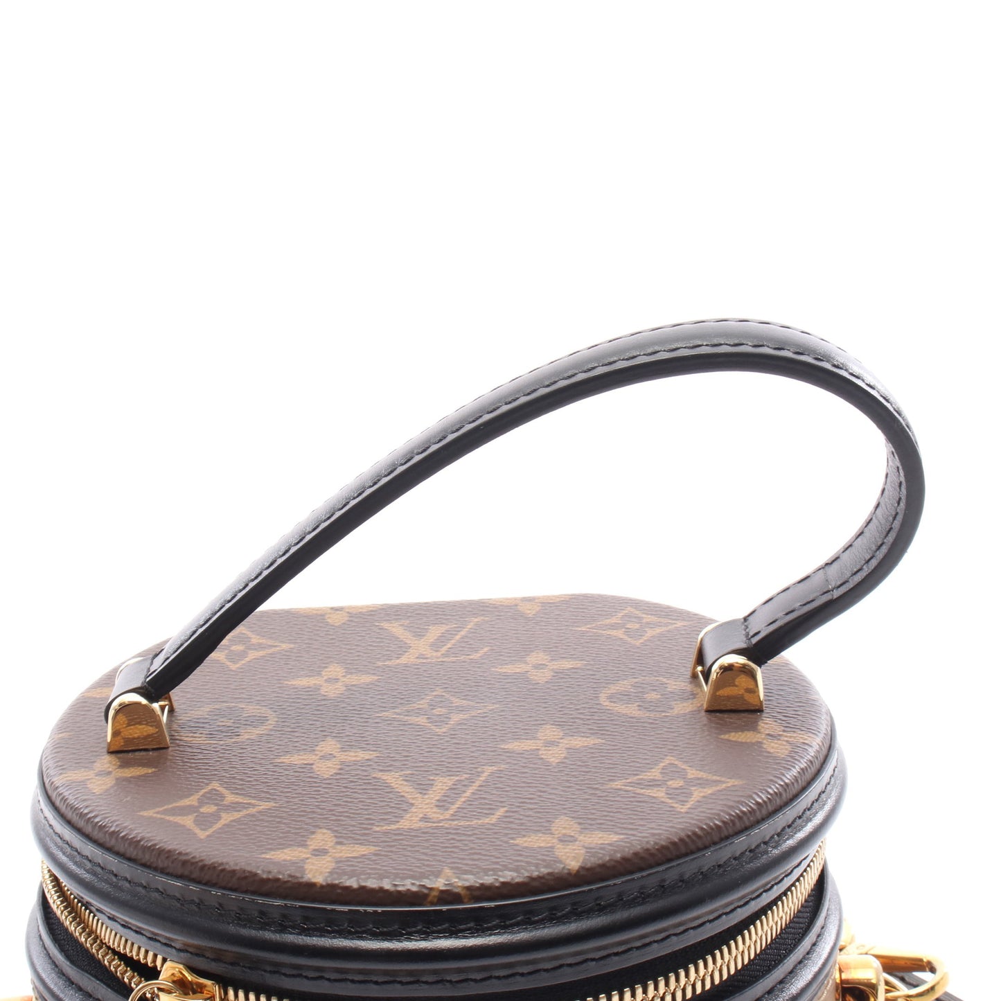 カンヌ モノグラムリバース ハンドバッグ バニティバッグ PVC レザー ブラウン ブラック 2WAY ルイヴィトン バッグ LOUIS VUITTON