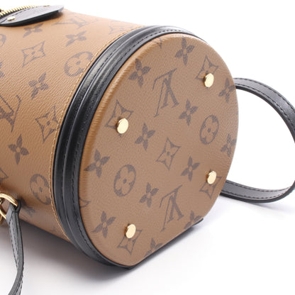 カンヌ モノグラムリバース ハンドバッグ バニティバッグ PVC レザー ブラウン ブラック 2WAY ルイヴィトン バッグ LOUIS VUITTON