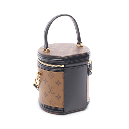 カンヌ モノグラムリバース ハンドバッグ バニティバッグ PVC レザー ブラウン ブラック 2WAY ルイヴィトン バッグ LOUIS VUITTON