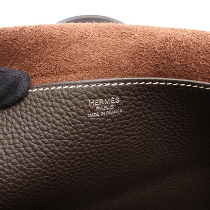 アルザン31 エベンヌ ハンドバッグ トリヨンクレマンス ダークブラウン シルバー金具 2WAY T刻印 エルメス バッグ HERMES