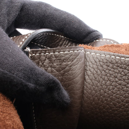 アルザン31 エベンヌ ハンドバッグ トリヨンクレマンス ダークブラウン シルバー金具 2WAY T刻印 エルメス バッグ HERMES
