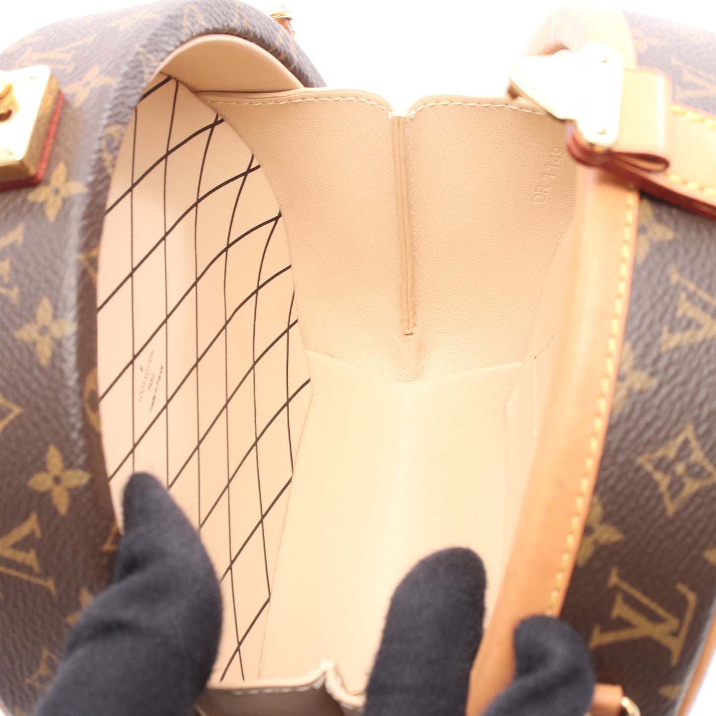 プティット ボワット シャポー モノグラム ハンドバッグ PVC レザー ブラウン 2WAY ルイヴィトン バッグ LOUIS VUITTON