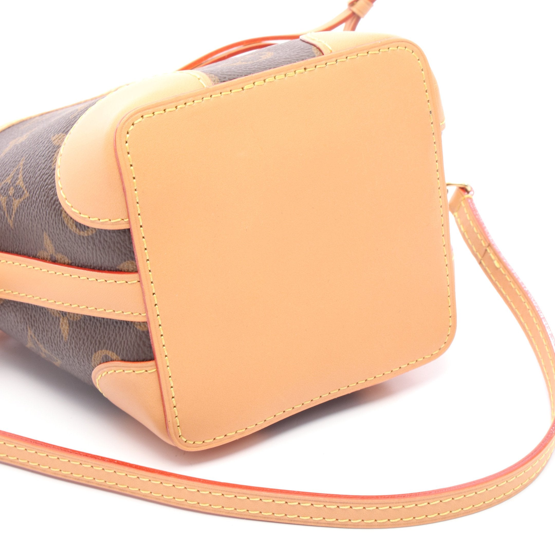 ノエ パース モノグラム ショルダーバッグ PVC レザー ブラウン ルイ