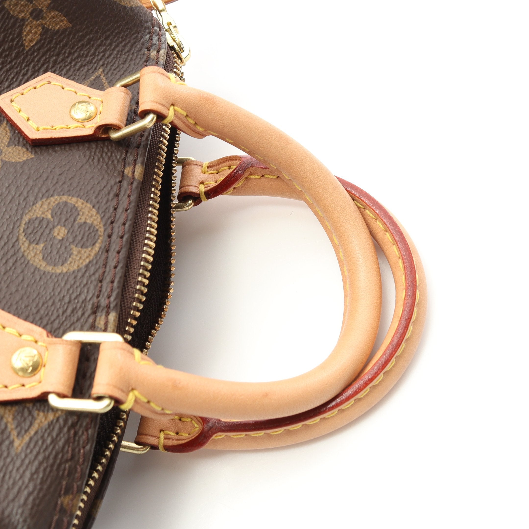 ナノスピーディ モノグラム ショルダーバッグ PVC レザー ブラウン