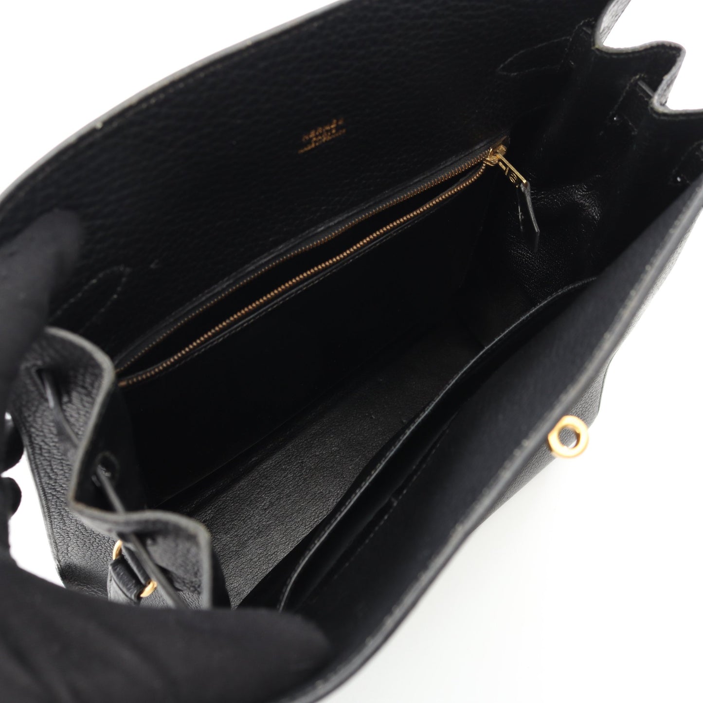 ケリースポーツGM ショルダーバッグ アルデンヌ ブラック ゴールド金具 ○W刻印 エルメス バッグ HERMES