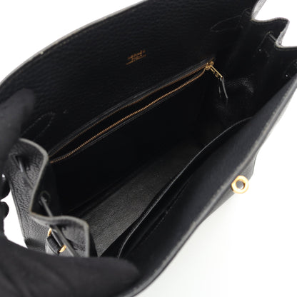 ケリースポーツGM ショルダーバッグ アルデンヌ ブラック ゴールド金具 ○W刻印 エルメス バッグ HERMES