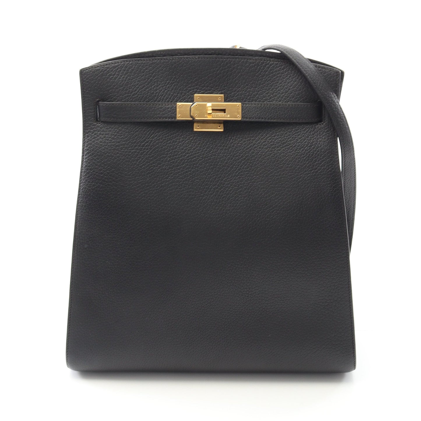 ケリースポーツGM ショルダーバッグ アルデンヌ ブラック ゴールド金具 ○W刻印 エルメス バッグ HERMES