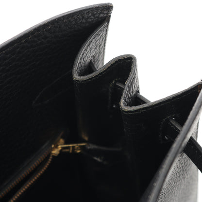 ケリースポーツGM ショルダーバッグ アルデンヌ ブラック ゴールド金具 ○W刻印 エルメス バッグ HERMES