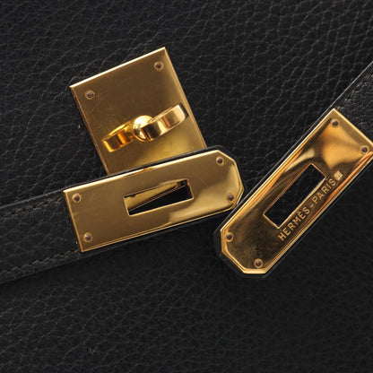 ケリースポーツGM ショルダーバッグ アルデンヌ ブラック ゴールド金具 ○W刻印 エルメス バッグ HERMES