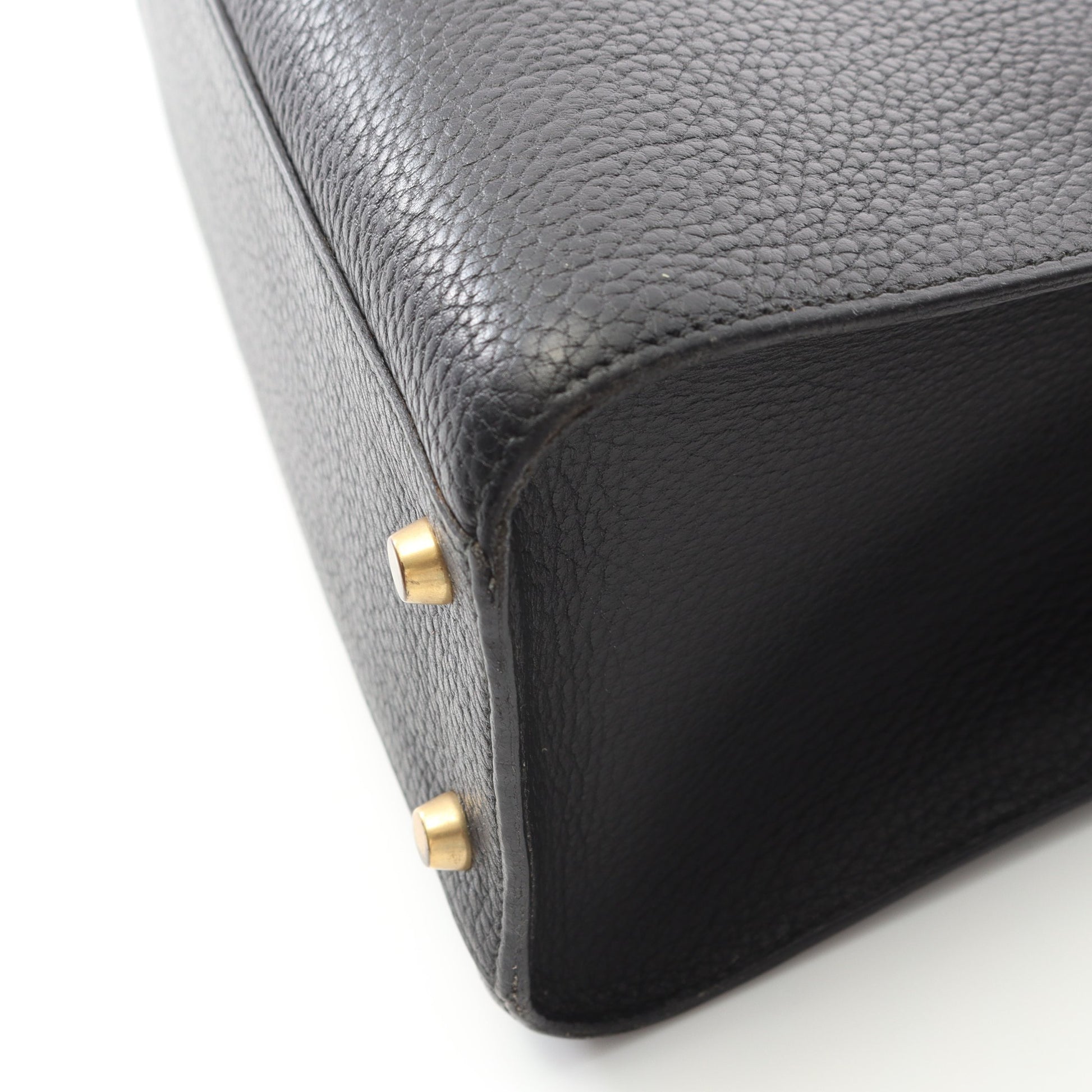 ケリースポーツGM ショルダーバッグ アルデンヌ ブラック ゴールド金具 ○W刻印 エルメス バッグ HERMES