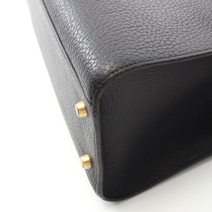 ケリースポーツGM ショルダーバッグ アルデンヌ ブラック ゴールド金具 ○W刻印 エルメス バッグ HERMES