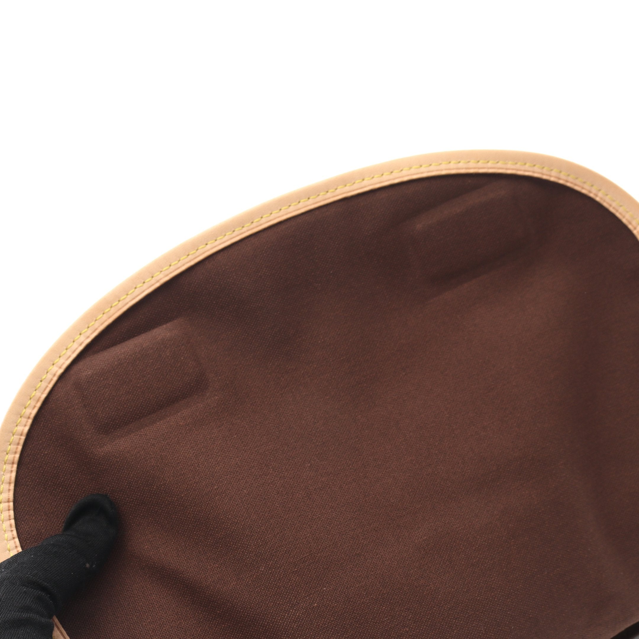 メニルモンタンPM モノグラム ショルダーバッグ PVC レザー ブラウン