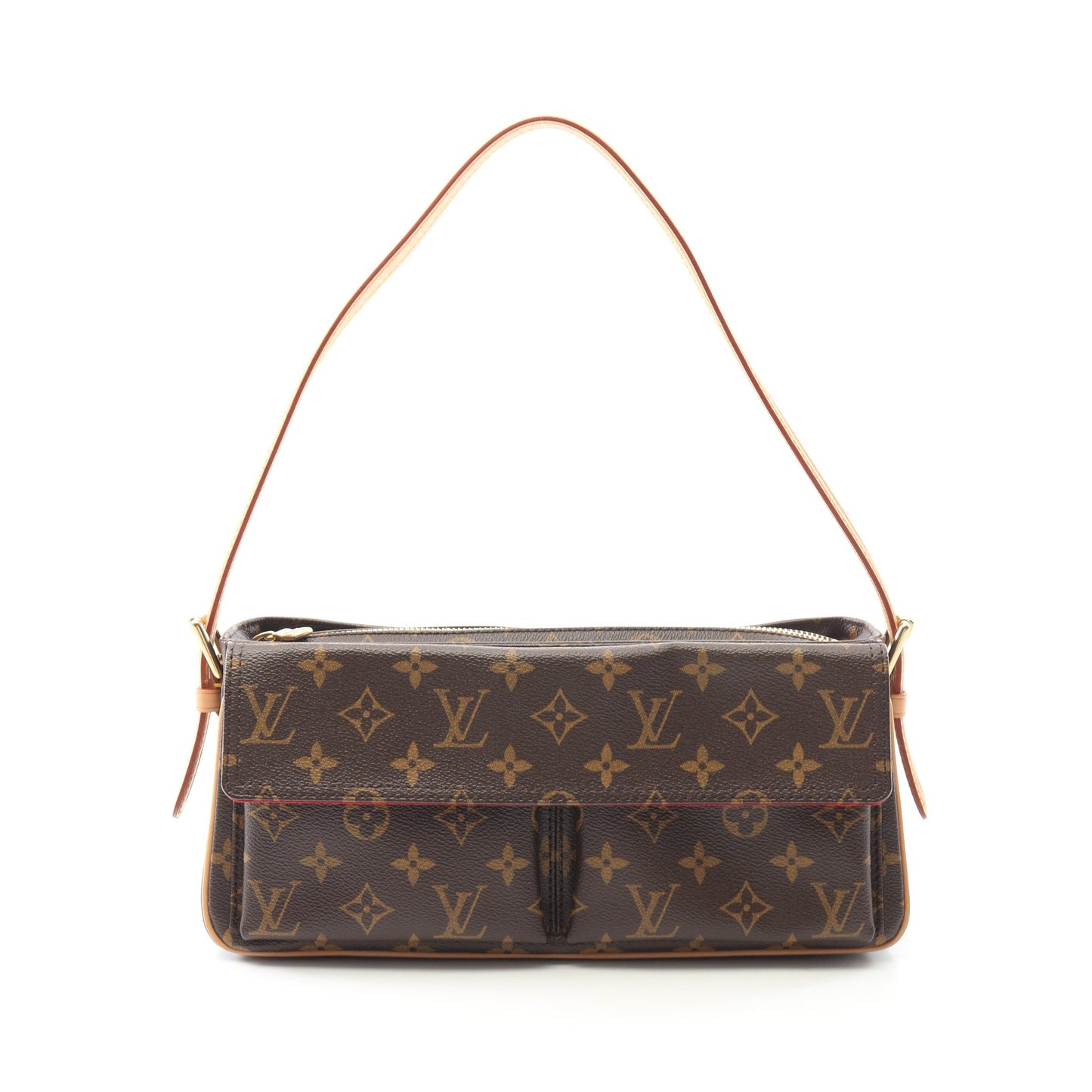 ヴィバシテMM モノグラム ショルダーバッグ PVC レザー ブラウン ルイヴィトン バッグ LOUIS VUITTON
