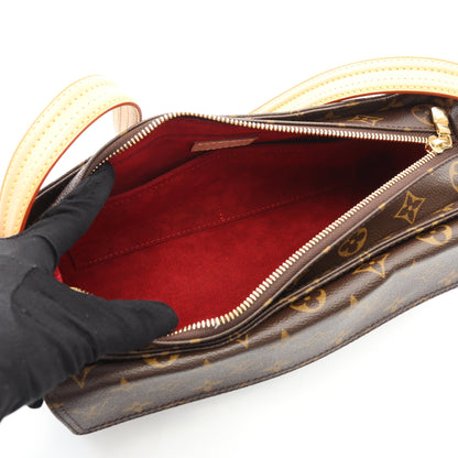 ヴィバシテMM モノグラム ショルダーバッグ PVC レザー ブラウン ルイヴィトン バッグ LOUIS VUITTON