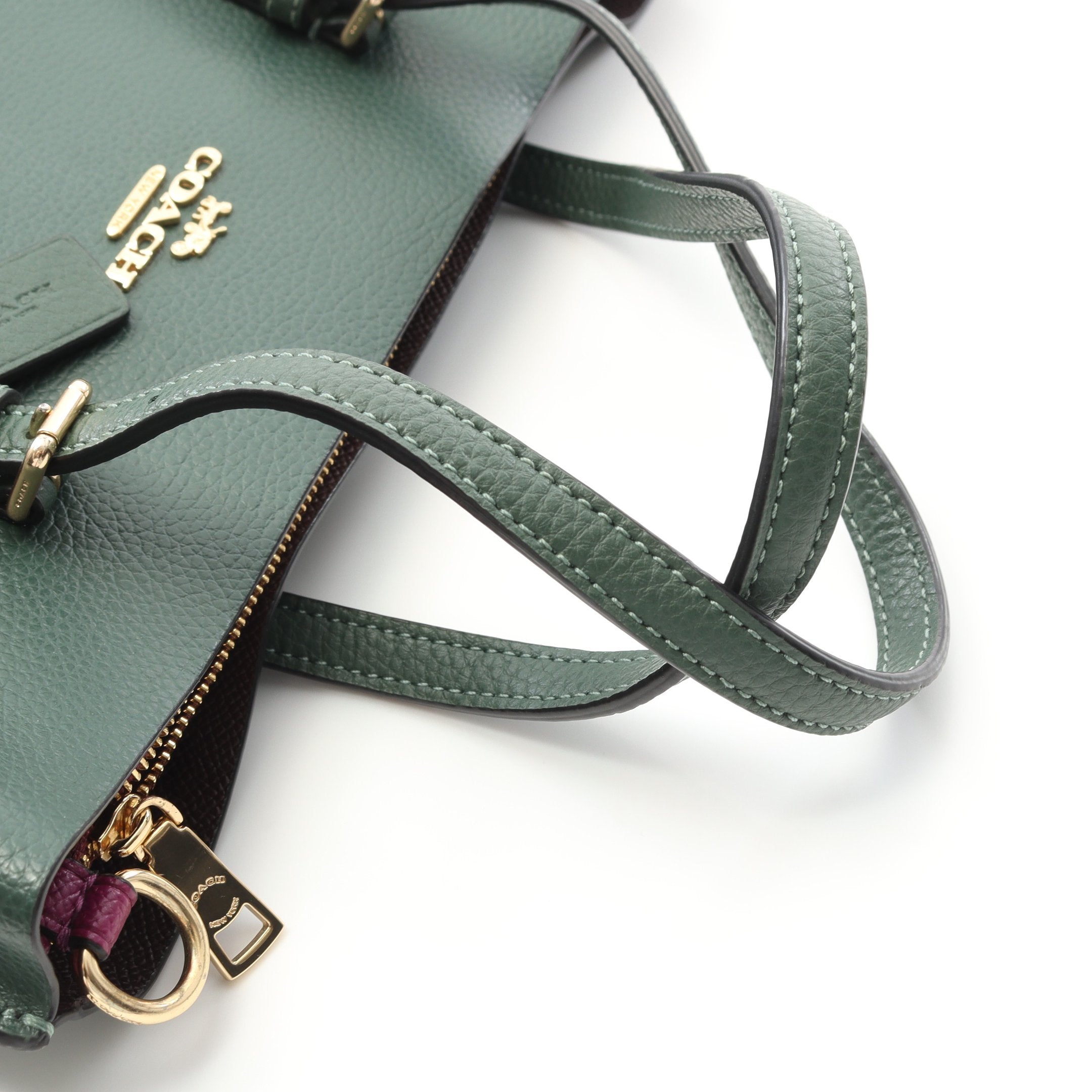 MOLLIE TOTE 25 ハンドバッグ レザー ダークグリーン 2WAY コーチ – RECLO