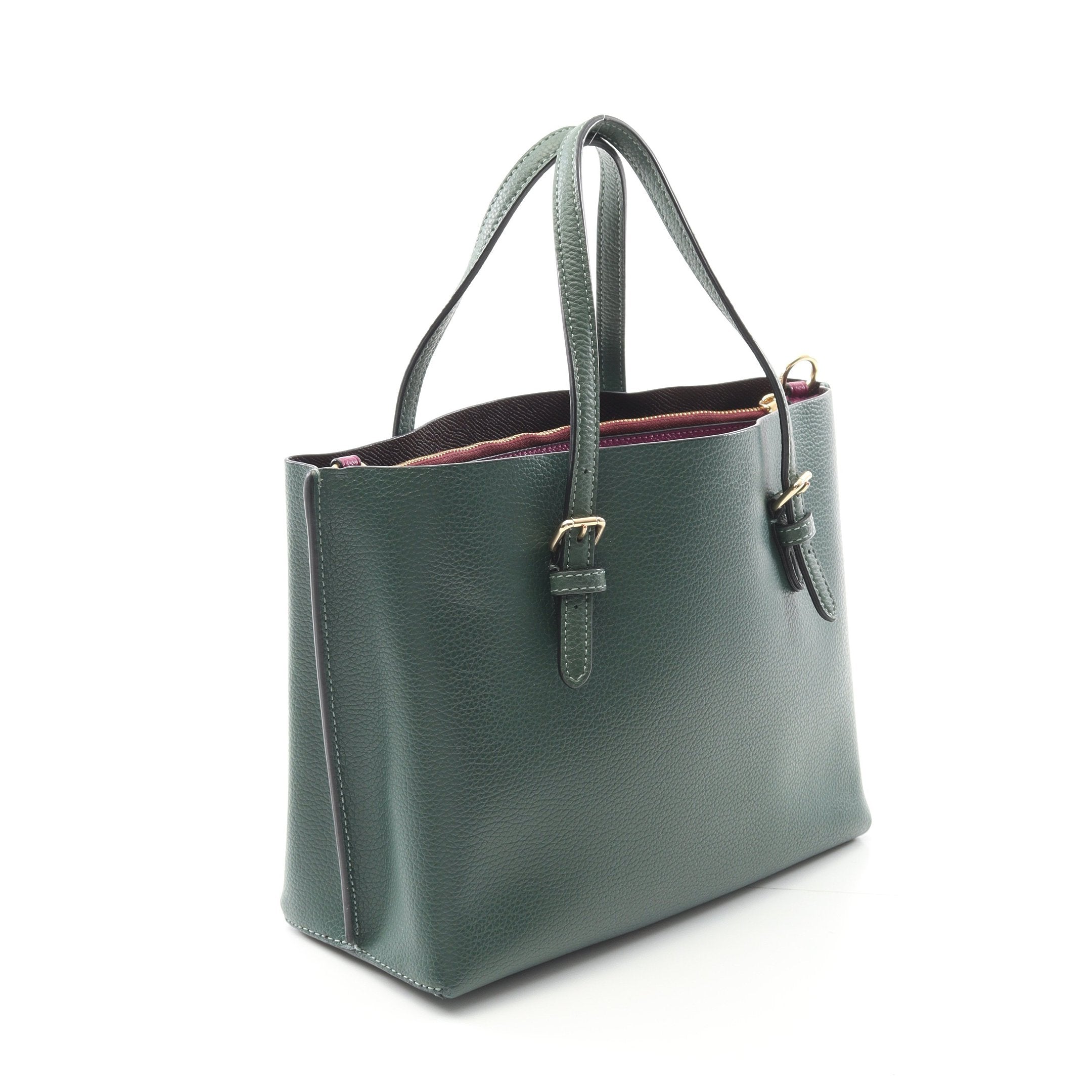 MOLLIE TOTE 25 ハンドバッグ レザー ダークグリーン 2WAY コーチ – RECLO