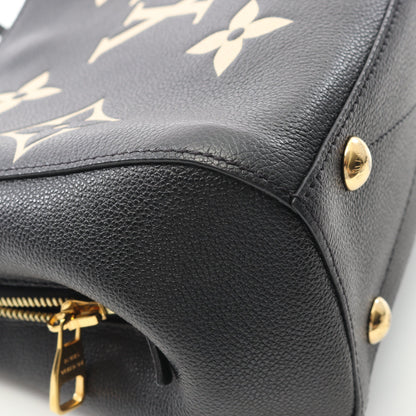モンテーニュBB バイカラーモノグラムアンプラント ハンドバッグ レザー ブラック ベージュ 2WAY ルイヴィトン バッグ LOUIS VUITTON