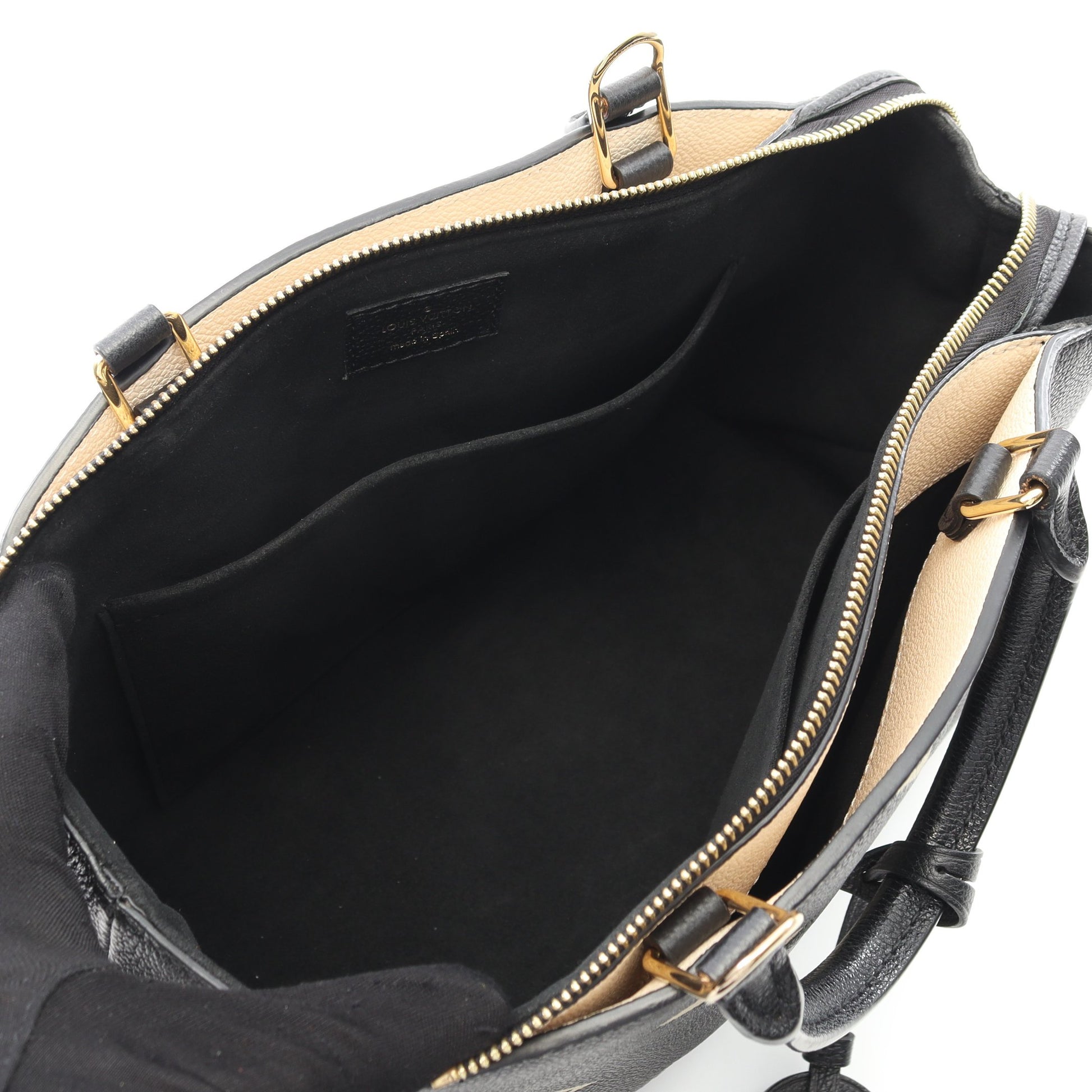 プティ パレPM バイカラーモノグラムアンプラント ハンドバッグ レザー ブラック ベージュ 2WAY ルイヴィトン バッグ LOUIS VUITTON