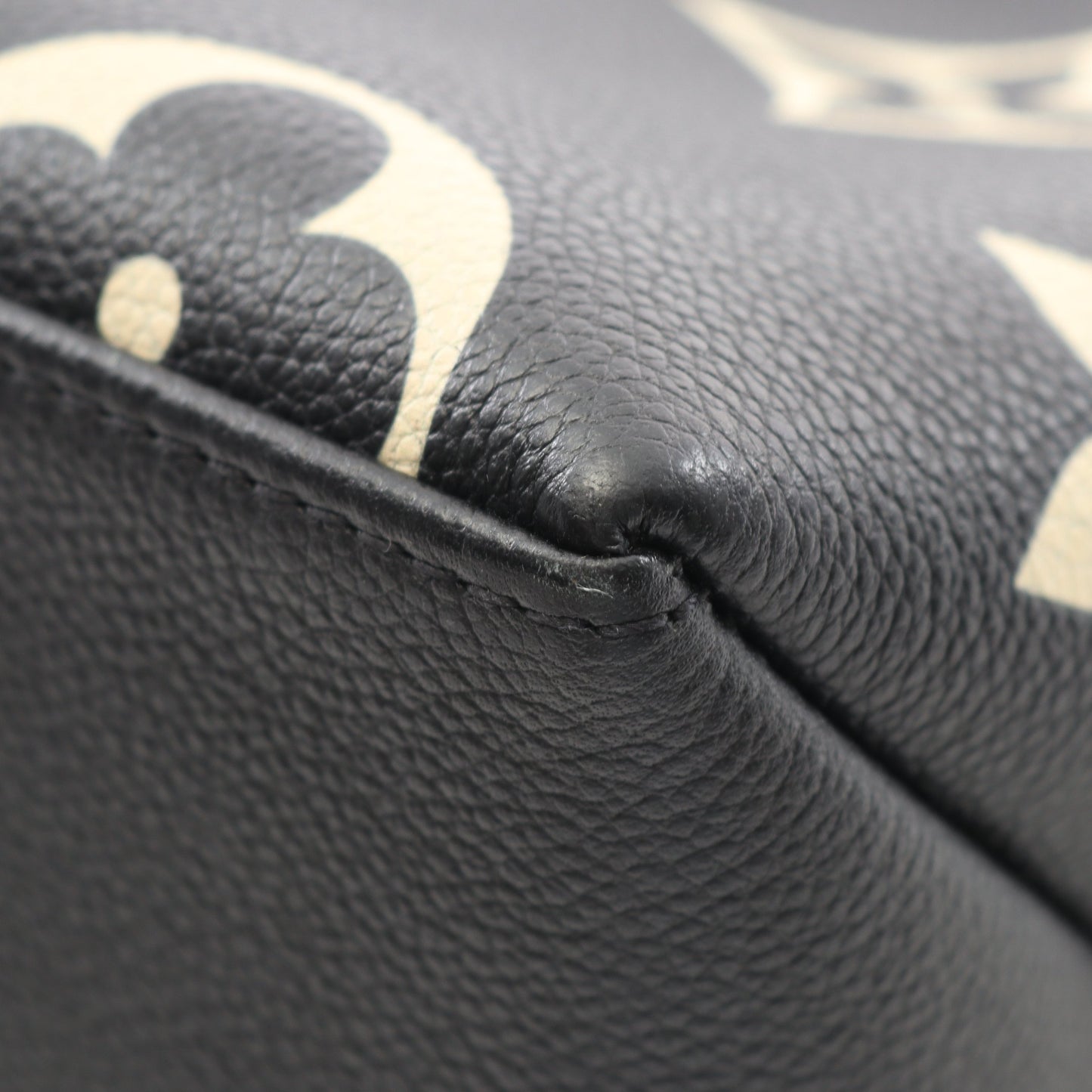 プティ パレPM バイカラーモノグラムアンプラント ハンドバッグ レザー ブラック ベージュ 2WAY ルイヴィトン バッグ LOUIS VUITTON