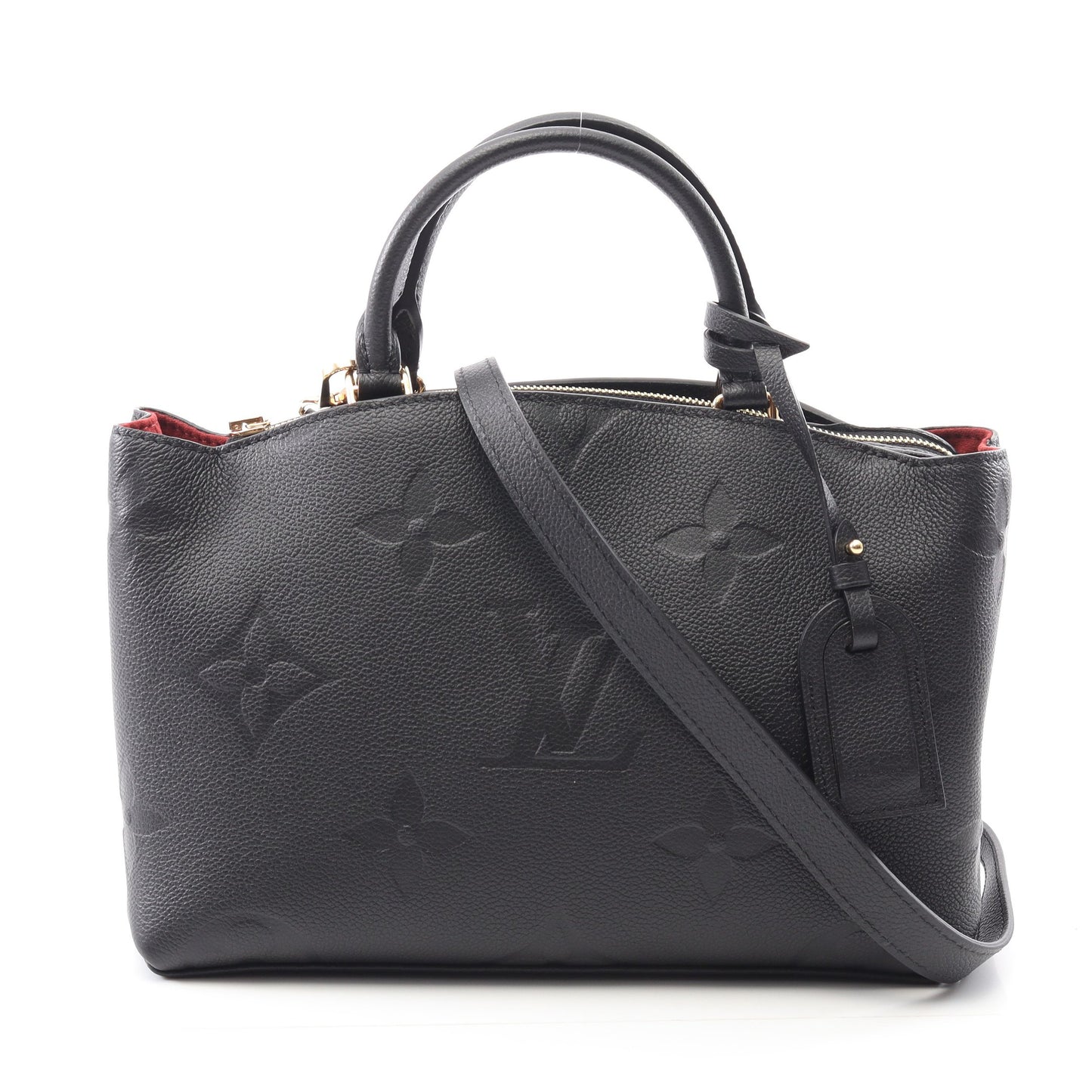 プティ パレPM モノグラムアンプラント ハンドバッグ レザー ブラック 2WAY ルイヴィトン バッグ LOUIS VUITTON
