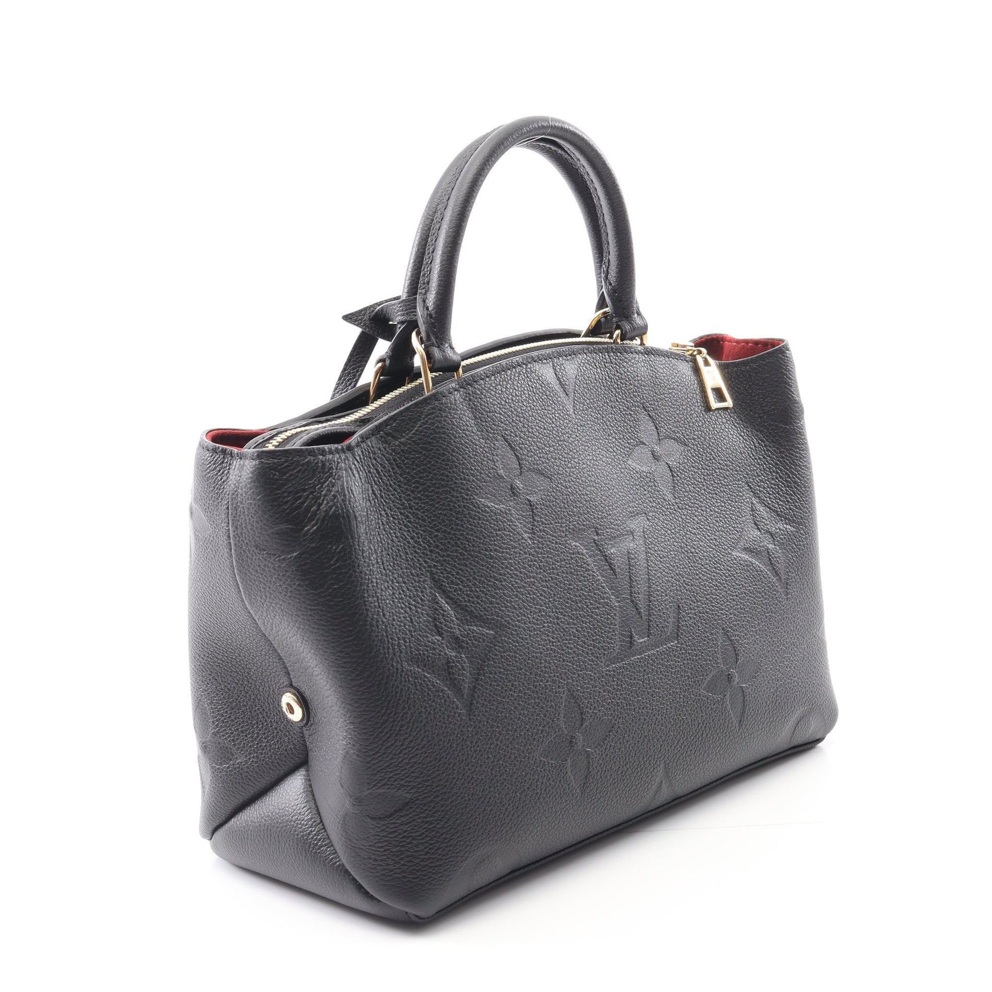 プティ パレPM モノグラムアンプラント ハンドバッグ レザー ブラック 2WAY ルイヴィトン バッグ LOUIS VUITTON
