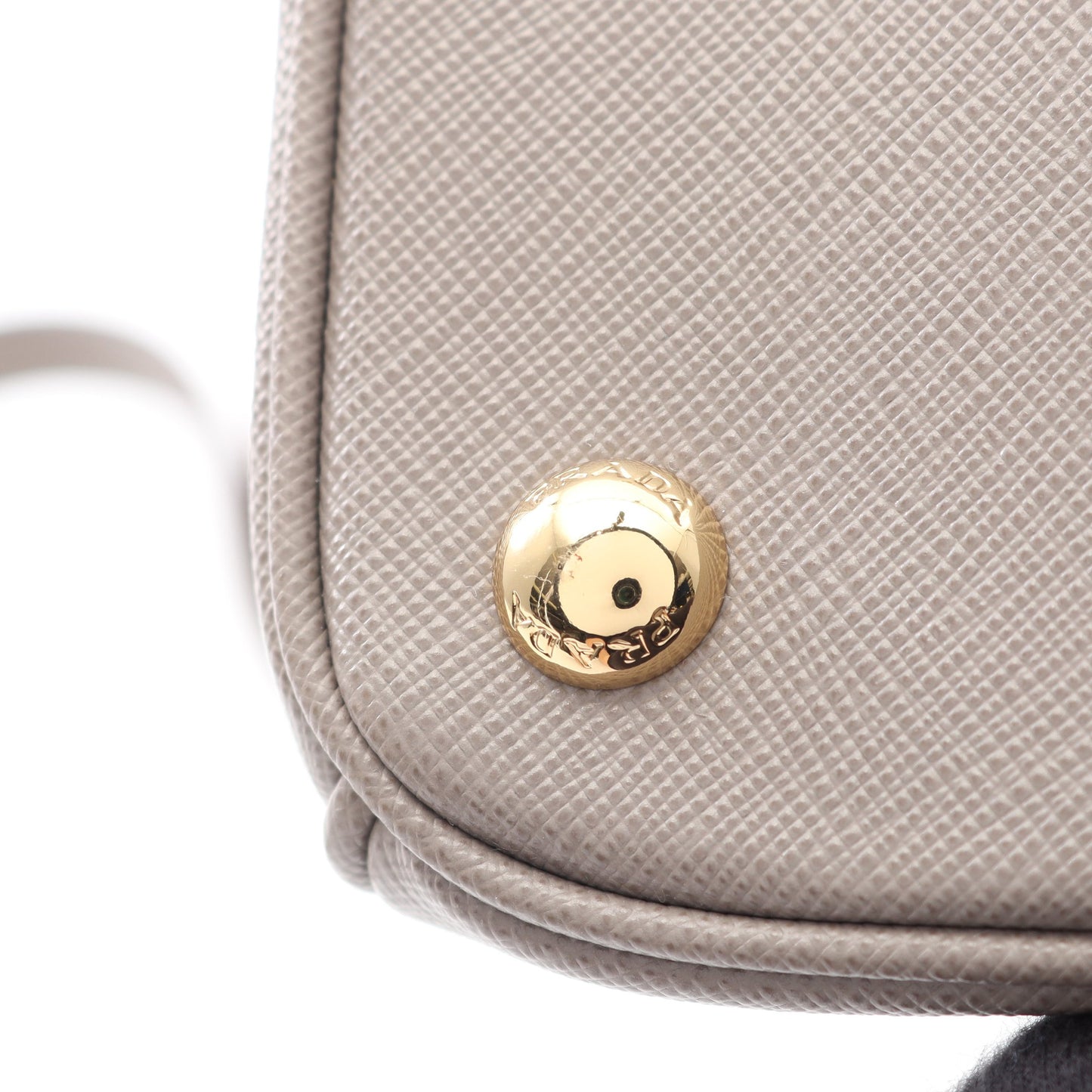 SAFFIANO LUX ハンドバッグ サフィアーノレザー グレー 2WAY プラダ バッグ PRADA