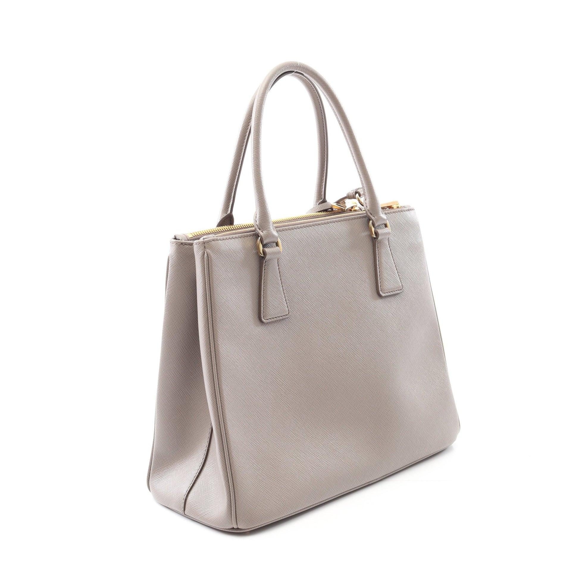 SAFFIANO LUX ハンドバッグ サフィアーノレザー グレー 2WAY プラダ バッグ PRADA