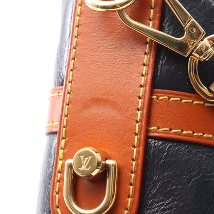 ダッフルバッグ モノグラムリバース ハンドバッグ レザー ネイビー ライトブラウン 2WAY ルイヴィトン バッグ LOUIS VUITTON