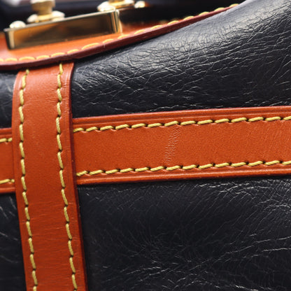 ダッフルバッグ モノグラムリバース ハンドバッグ レザー ネイビー ライトブラウン 2WAY ルイヴィトン バッグ LOUIS VUITTON