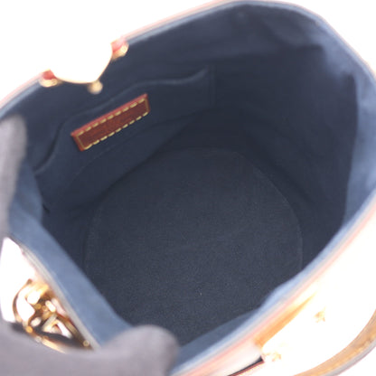 ダッフルバッグ モノグラムリバース ハンドバッグ レザー ネイビー ライトブラウン 2WAY ルイヴィトン バッグ LOUIS VUITTON