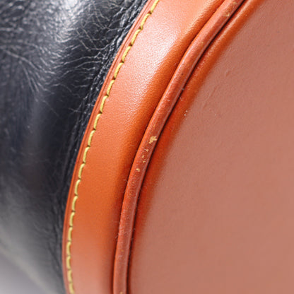 ダッフルバッグ モノグラムリバース ハンドバッグ レザー ネイビー ライトブラウン 2WAY ルイヴィトン バッグ LOUIS VUITTON