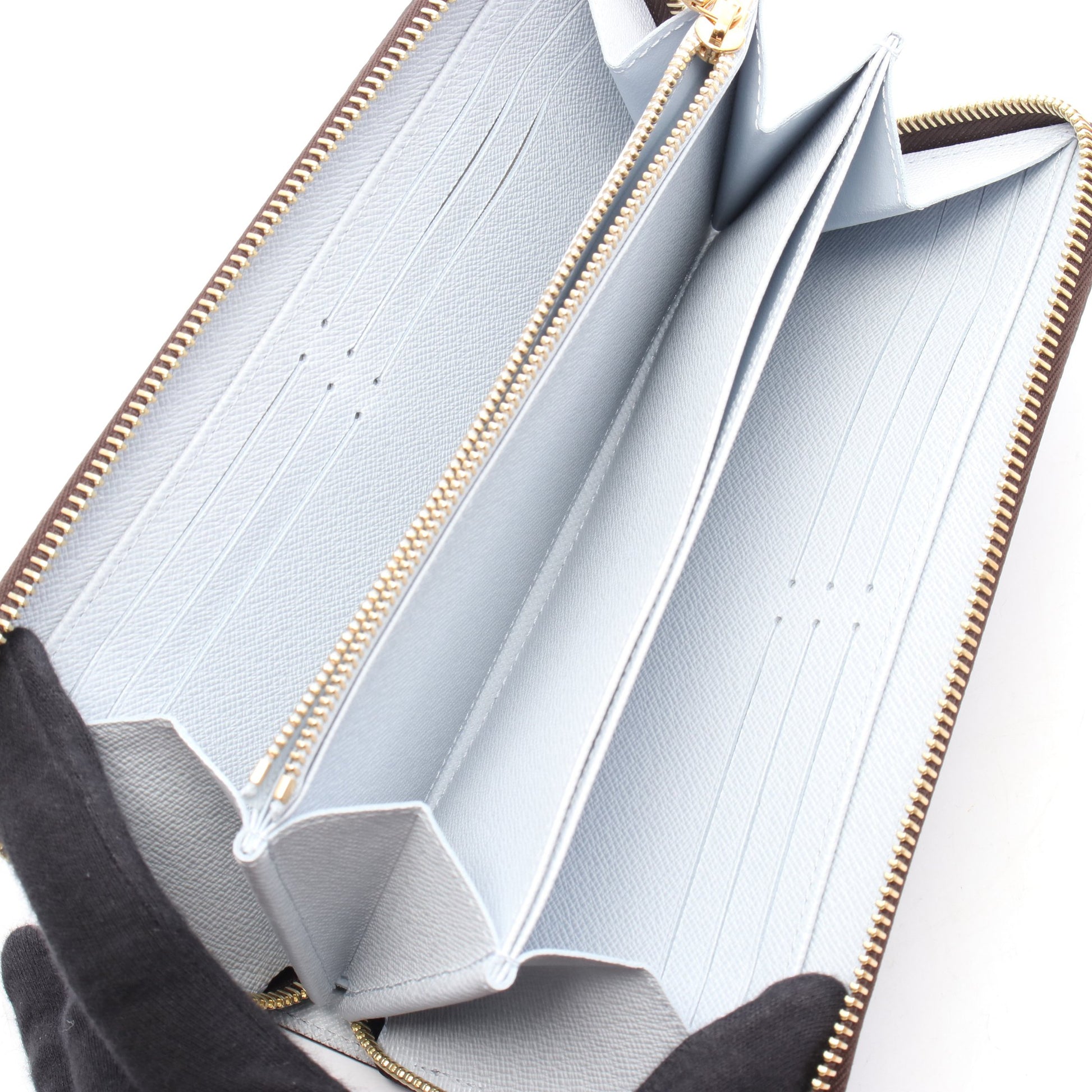 ジッピーウォレット モノグラム アズールブルー ラウンドファスナー長  